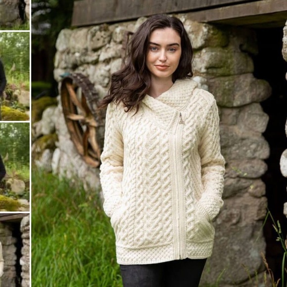 NWOT! Medium sized wool zip up sweater - Picture 1 of 3